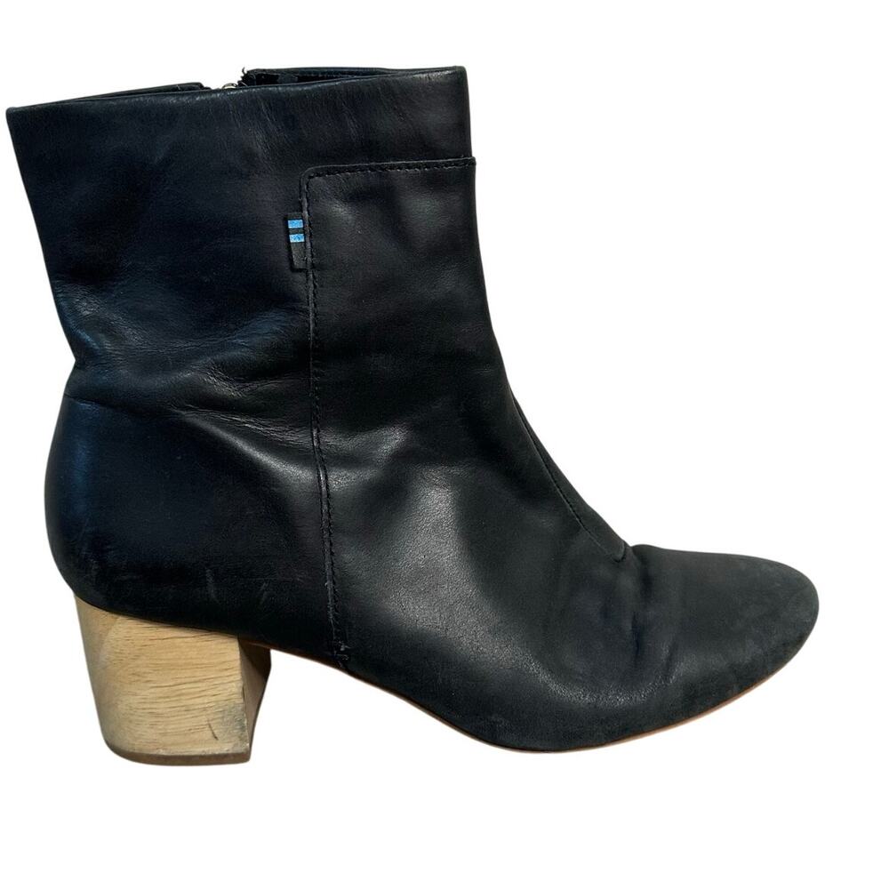 Black Leather Ankle Boots